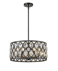 Dealey 5 Light Chandelier Matte Black
