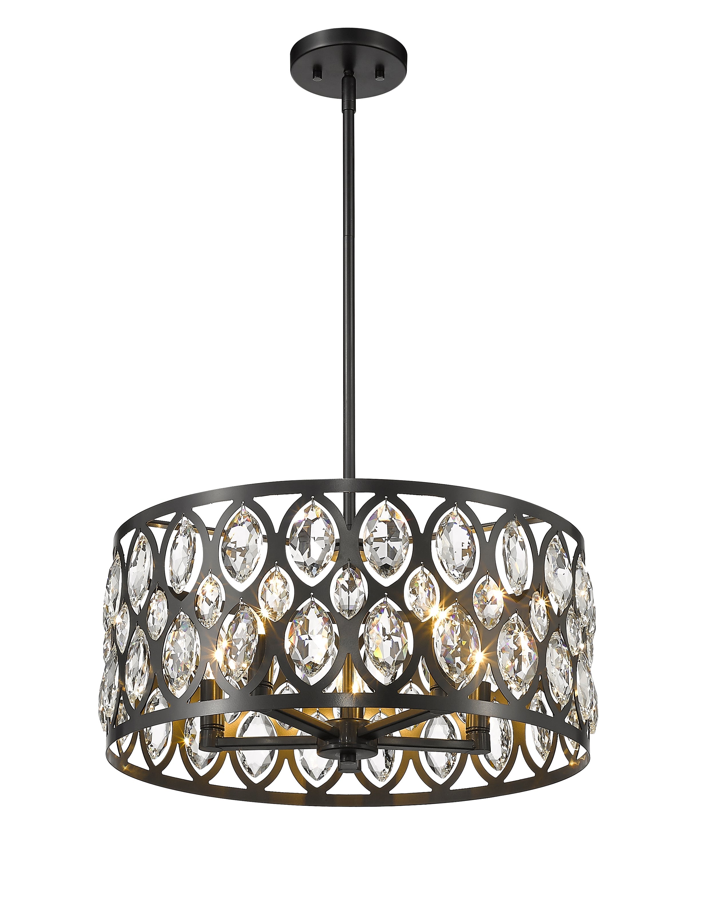 Dealey 5 Light Chandelier Matte Black