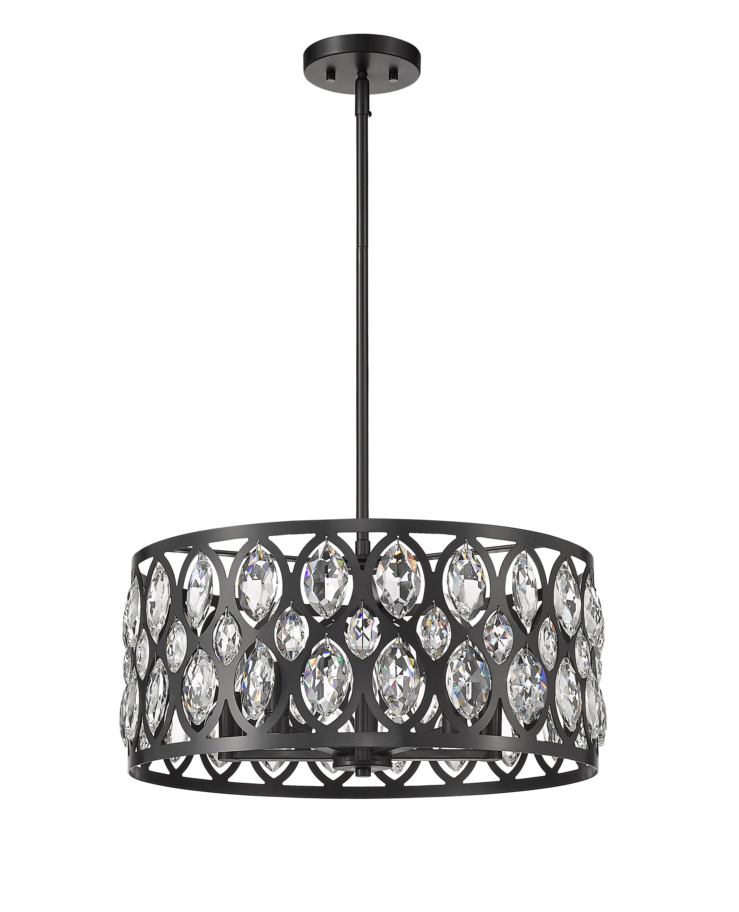 Dealey 5 Light Chandelier Matte Black