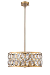 Dealey 6 Light Chandelier Heirloom Brass