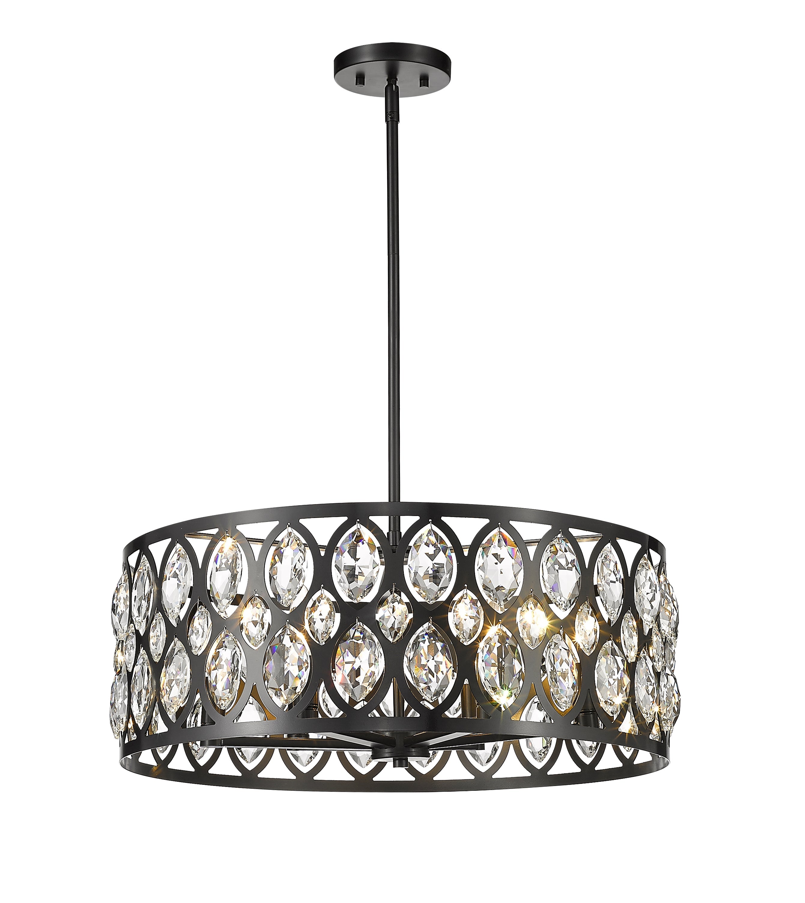 Dealey 6 Light Chandelier Matte Black