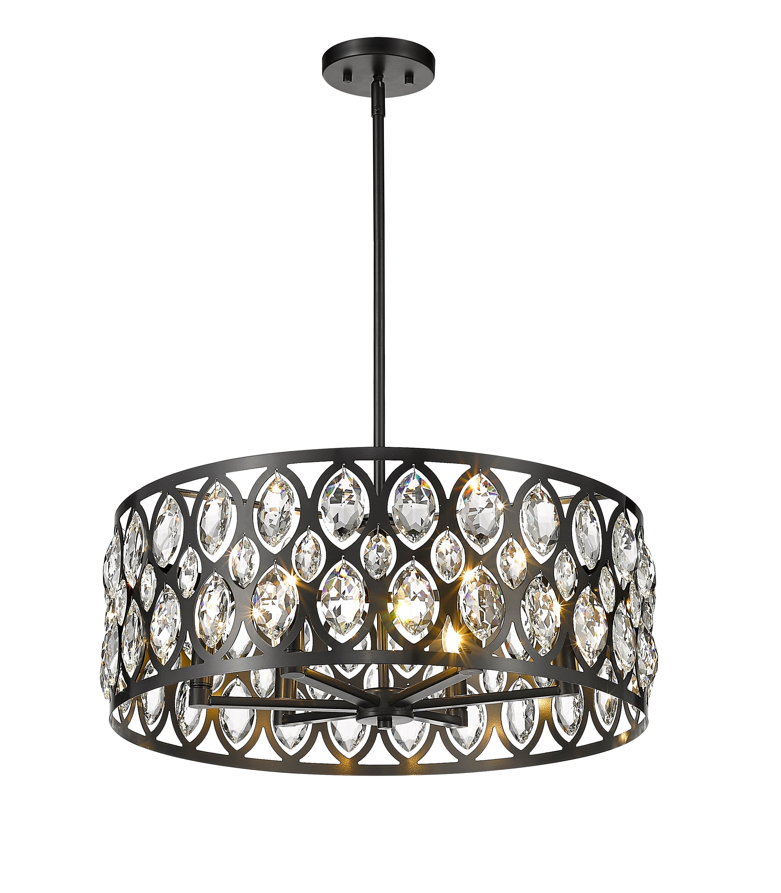 Dealey 6 Light Chandelier Matte Black