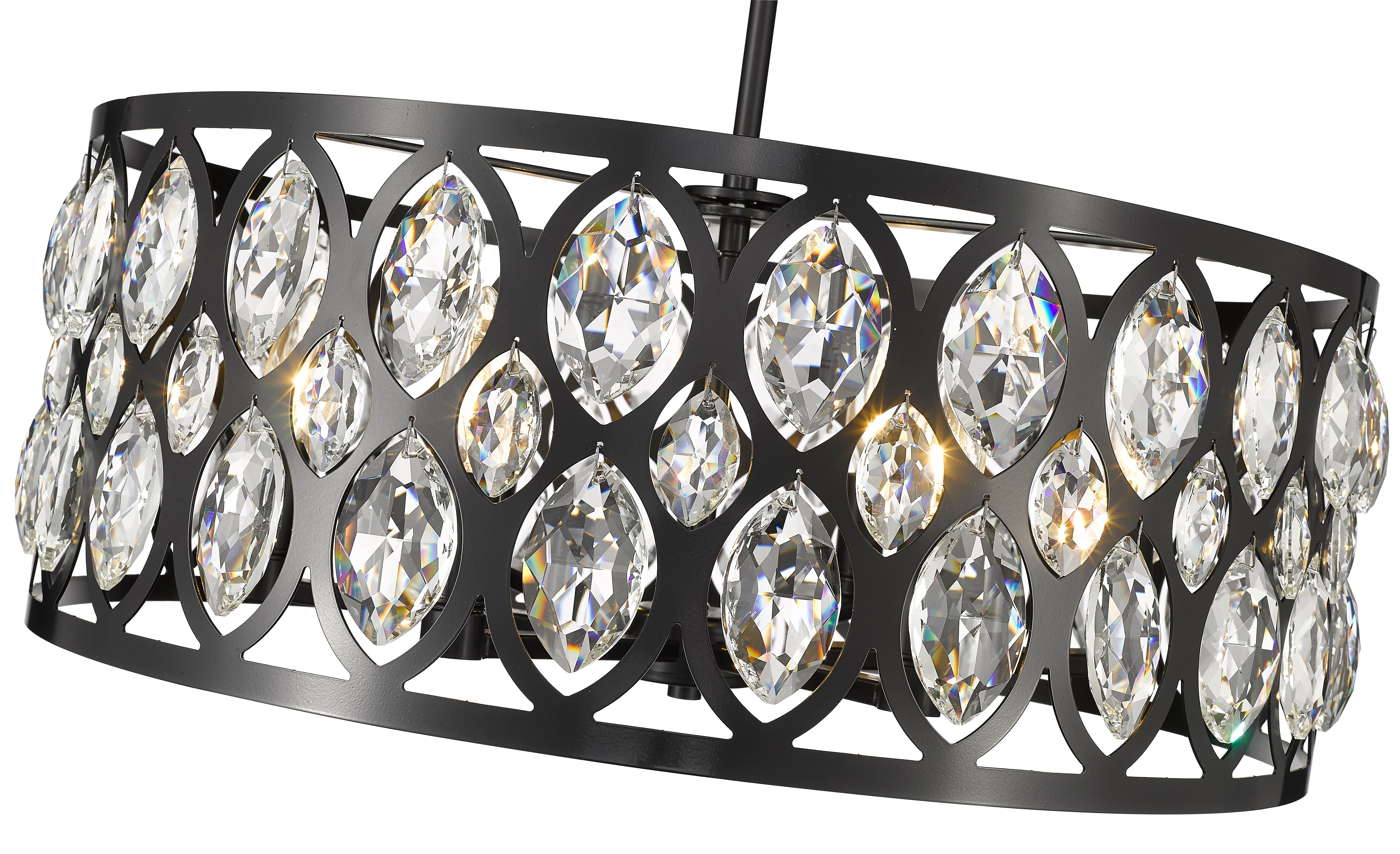 Dealey 6 Light Chandelier Matte Black