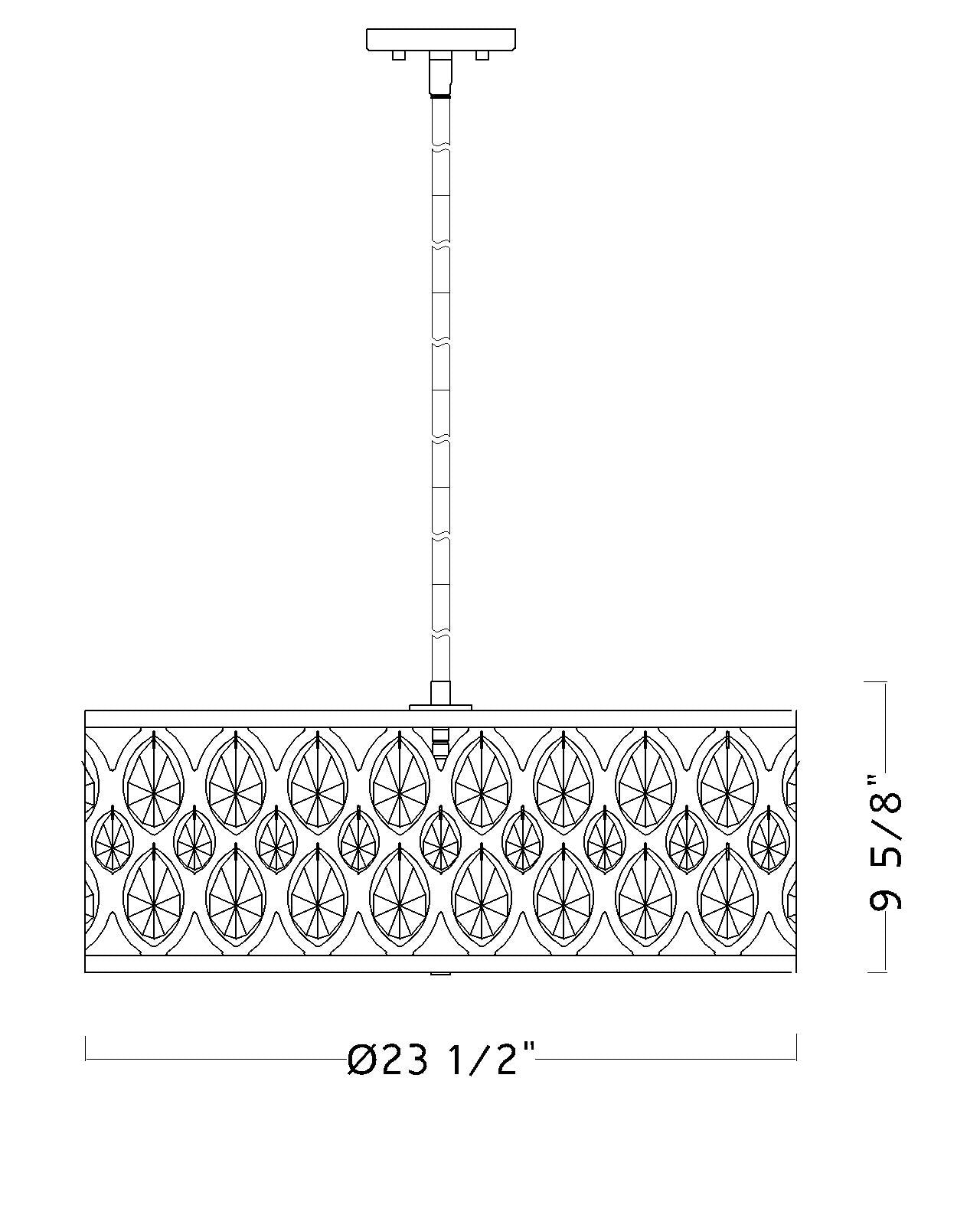 Dealey 6 Light Chandelier Matte Black