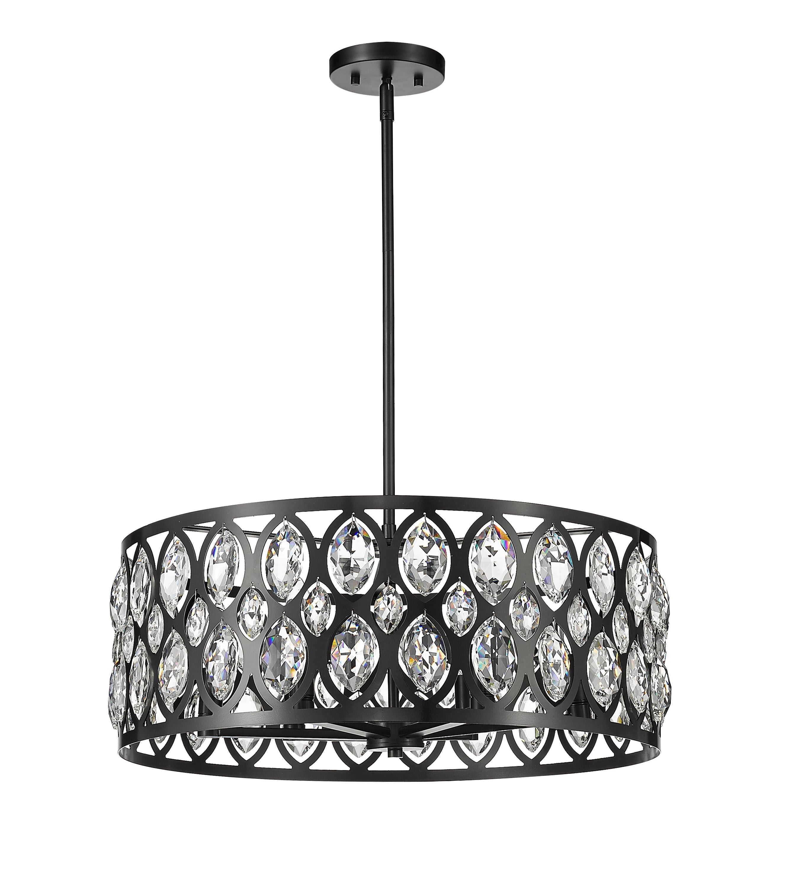 Dealey 6 Light Chandelier Matte Black