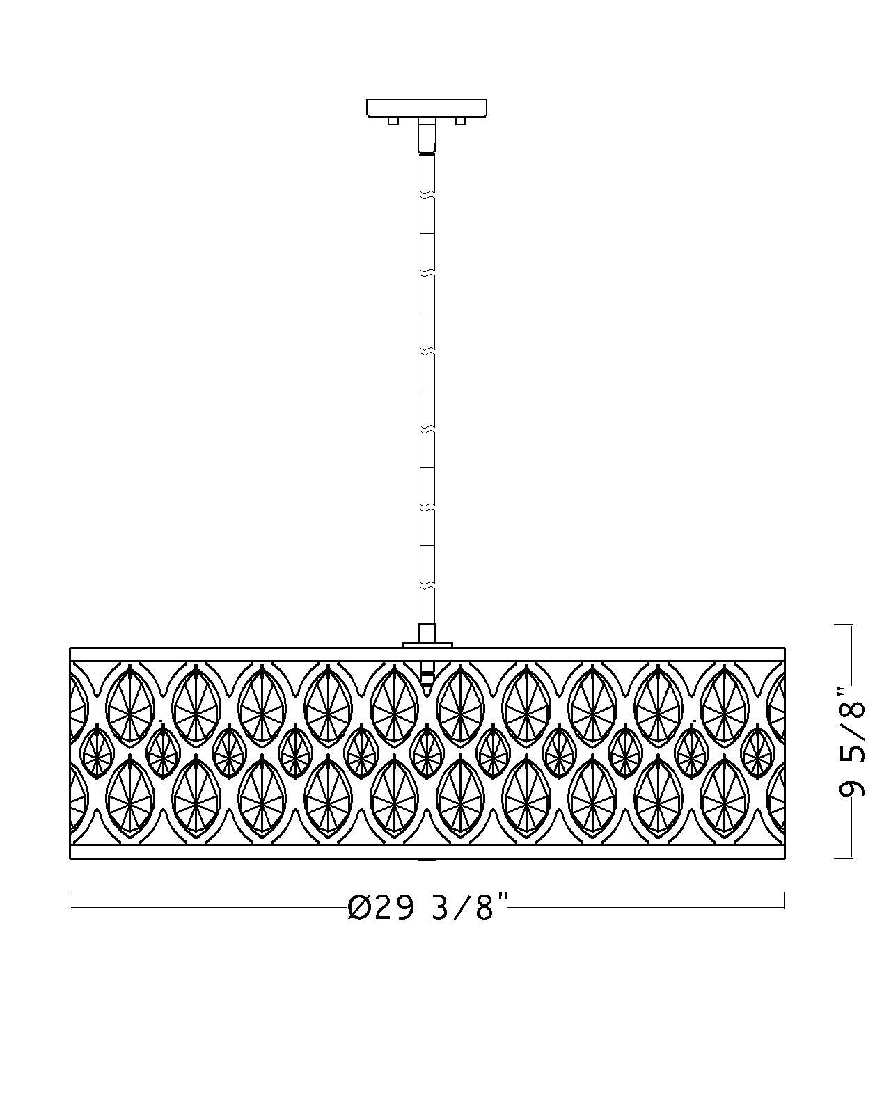 Dealey 8 Light Chandelier Chrome