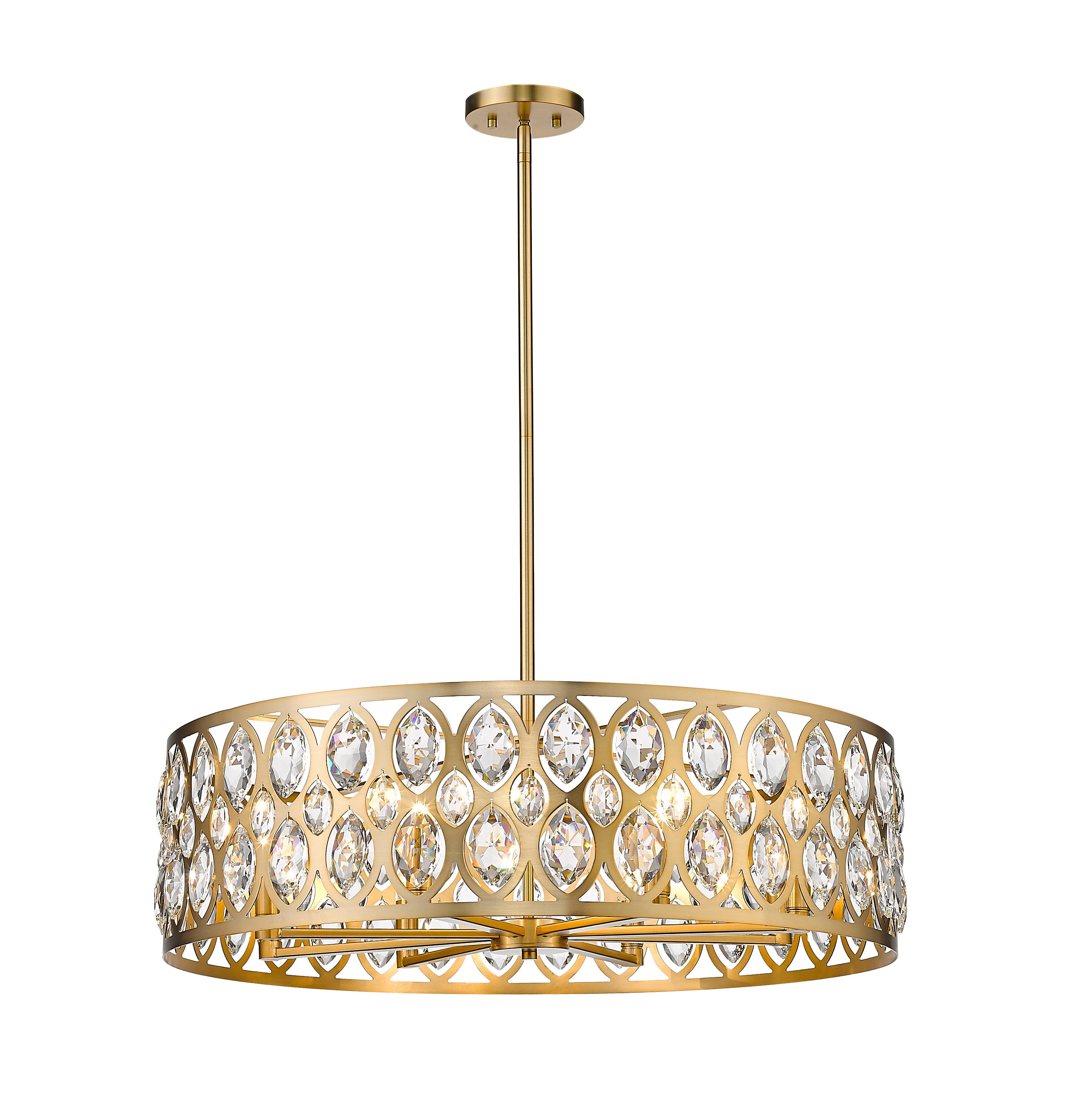 Dealey 8 Light Chandelier Heirloom Brass