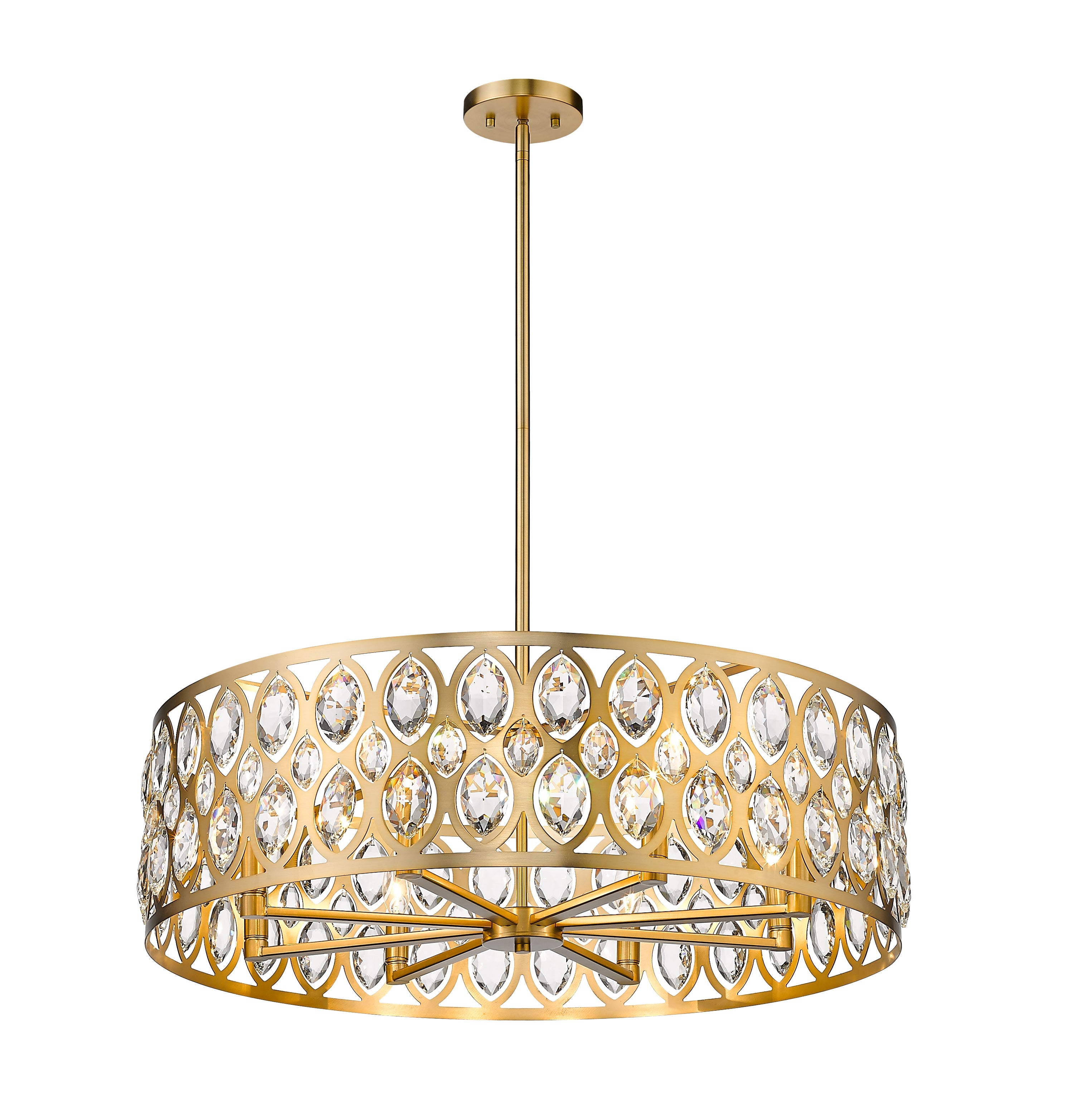 Dealey 8 Light Chandelier Heirloom Brass