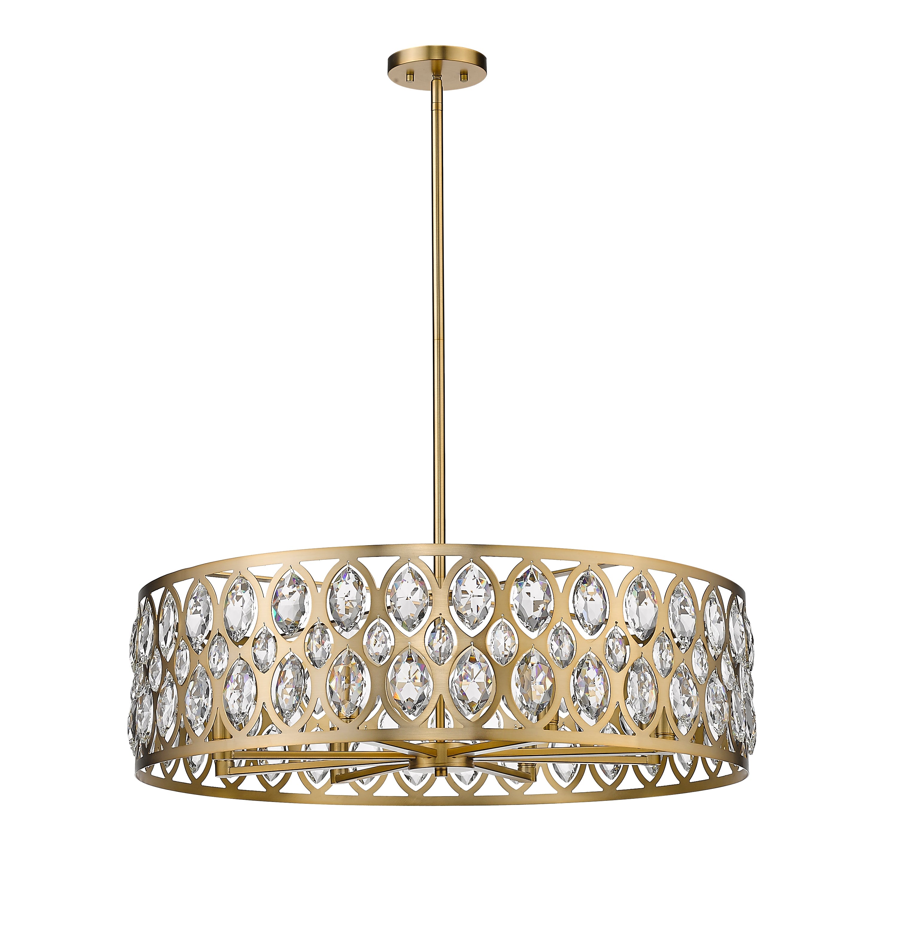 Dealey 8 Light Chandelier Heirloom Brass