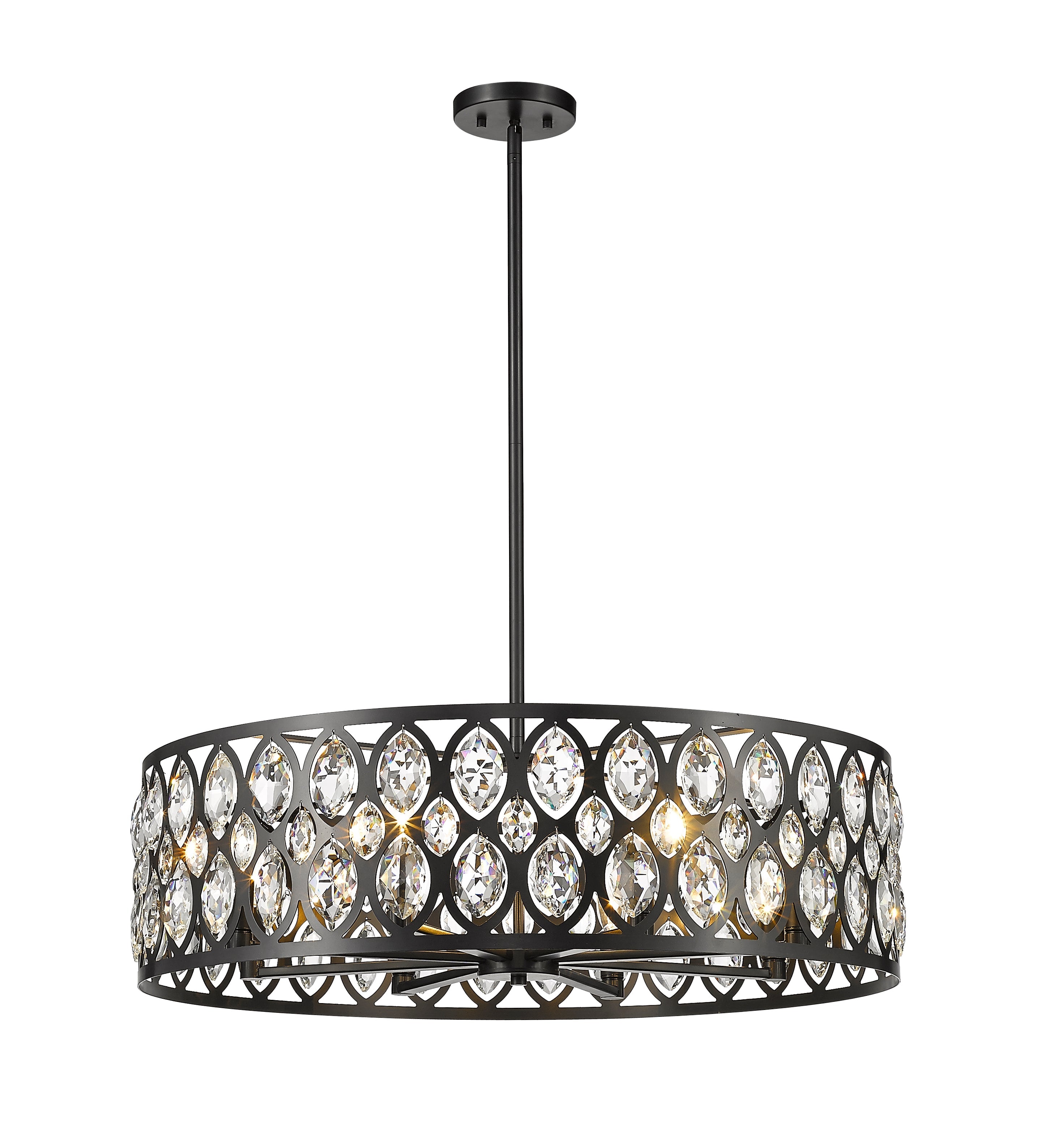 Dealey 8 Light Chandelier Matte Black