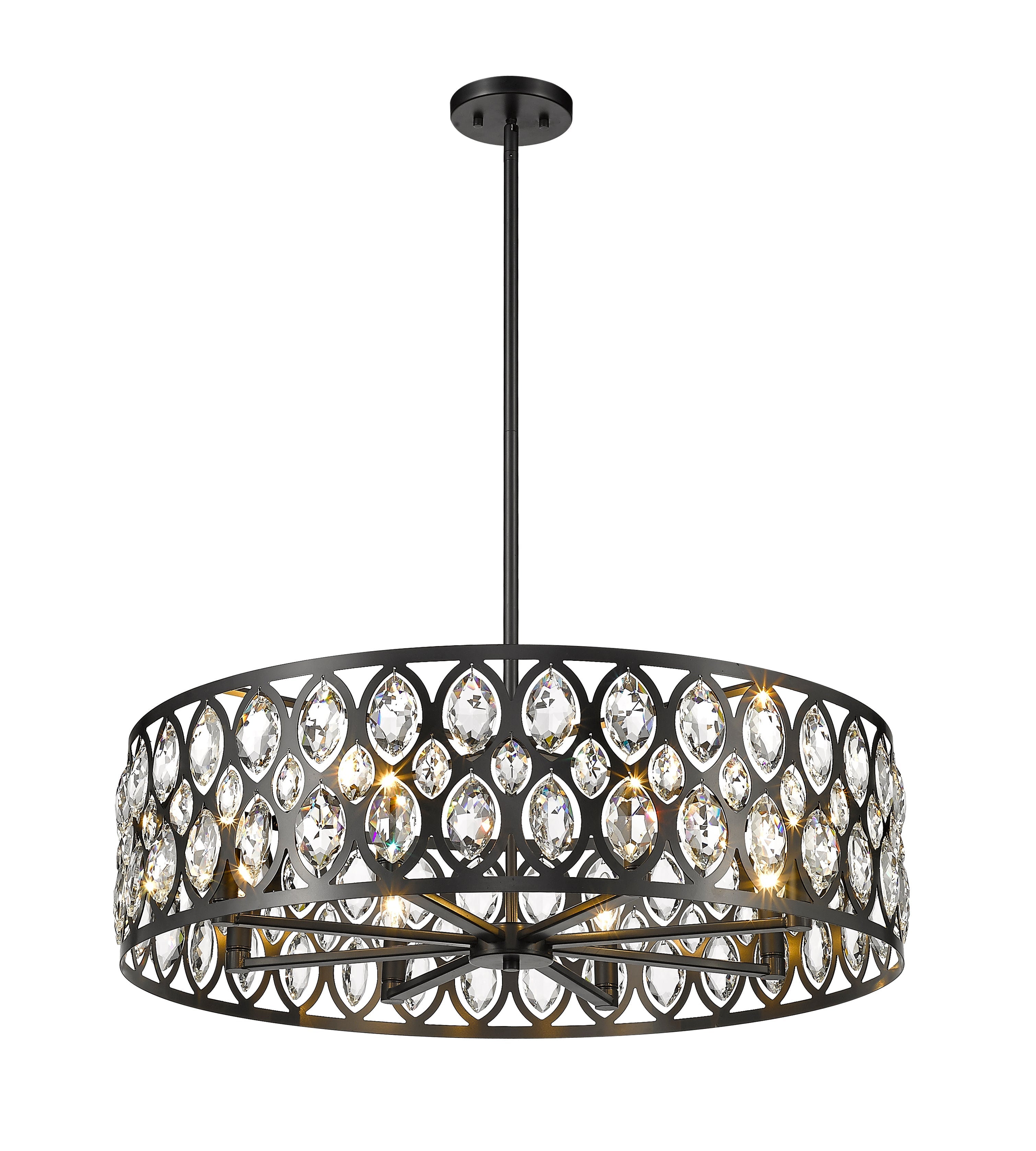 Dealey 8 Light Chandelier Matte Black