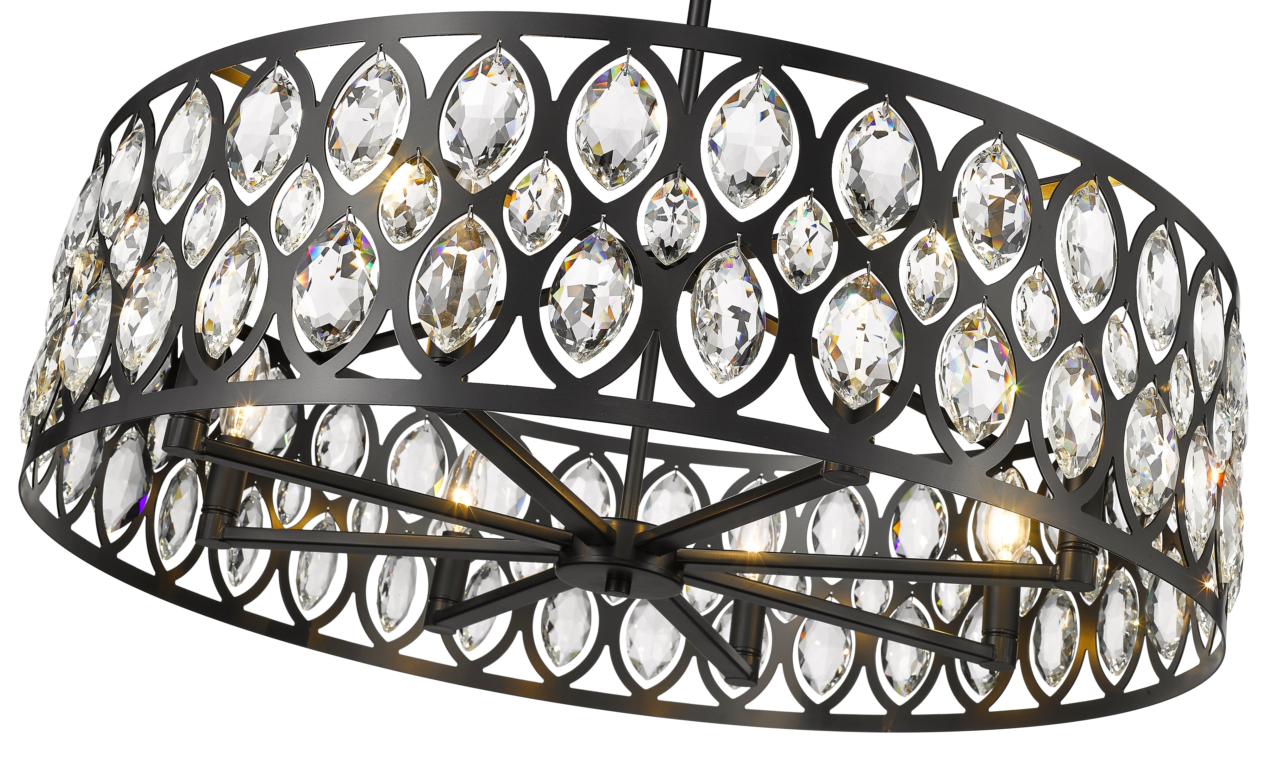 Dealey 8 Light Chandelier Matte Black