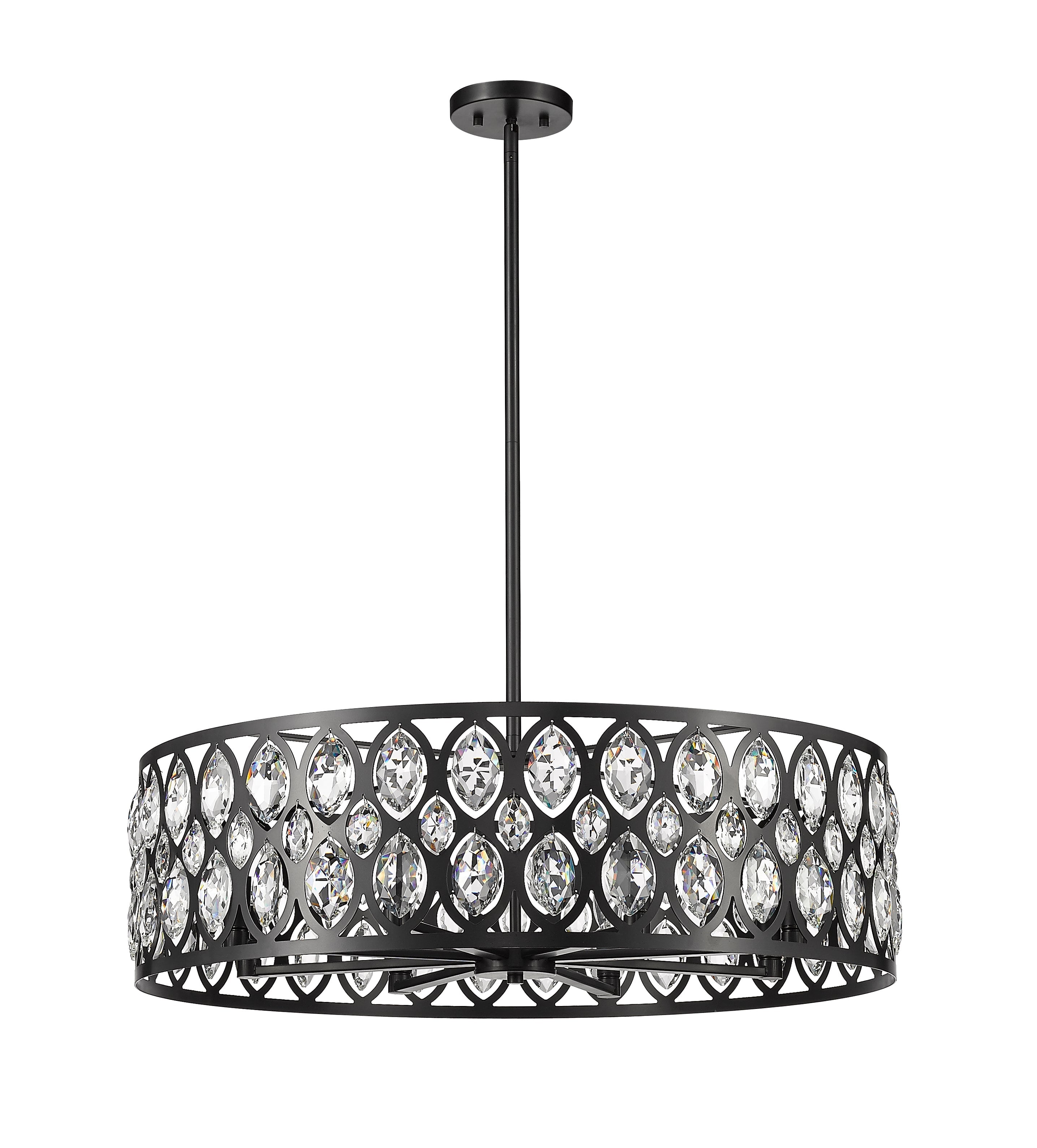 Dealey 8 Light Chandelier Matte Black