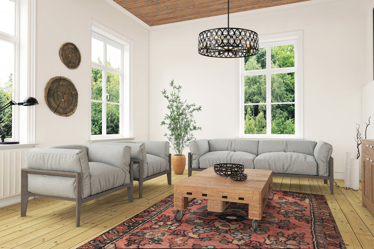 Dealey 8 Light Chandelier Matte Black