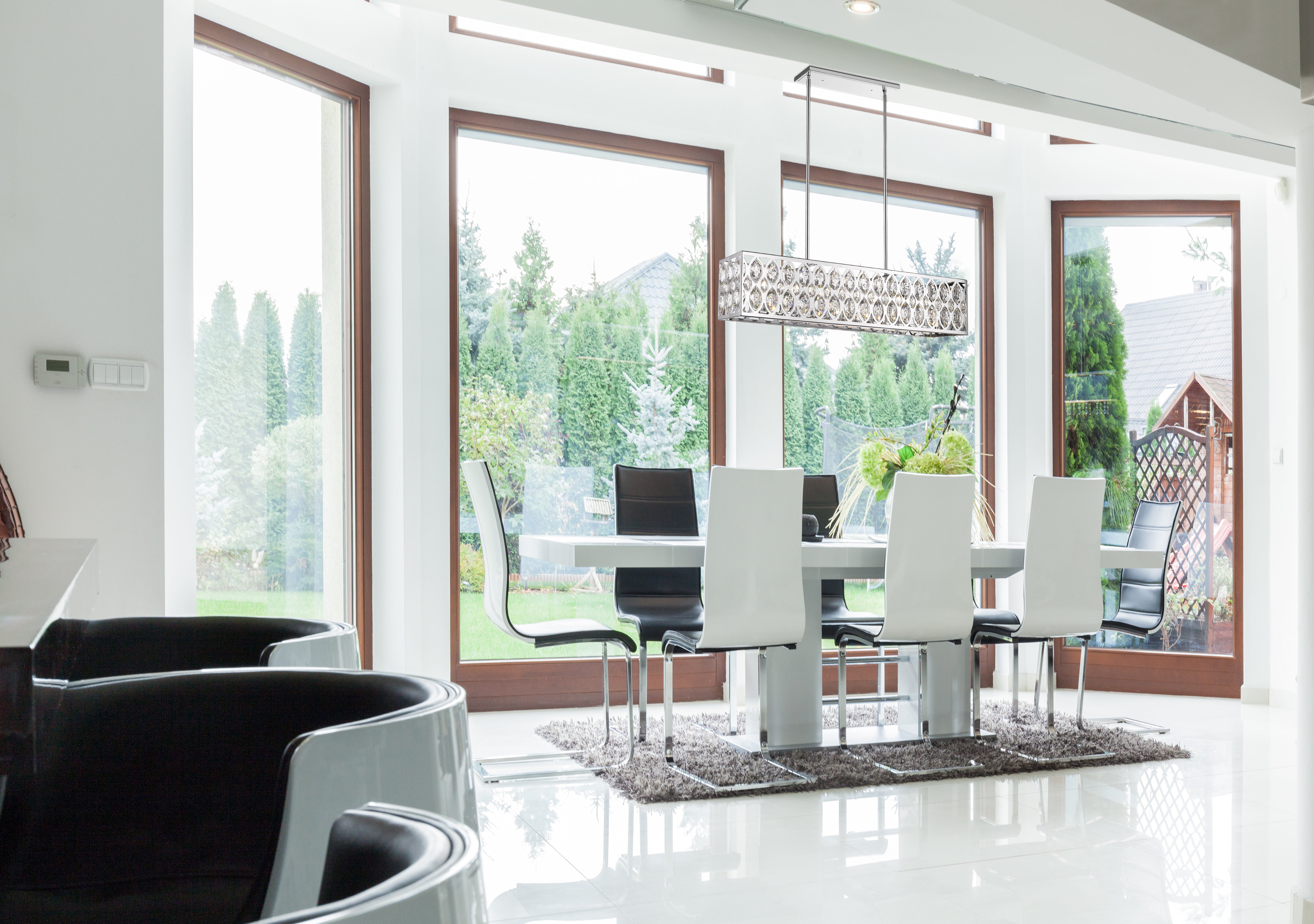 Dealey 7 Light Linear Chandelier Chrome