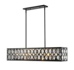 Dealey 7 Light Linear Chandelier Matte Black