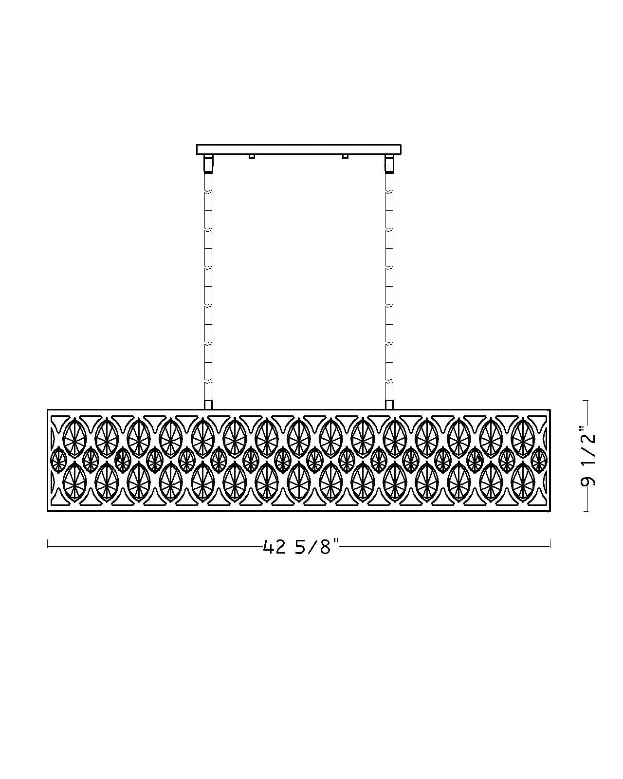 Dealey 7 Light Linear Chandelier Matte Black
