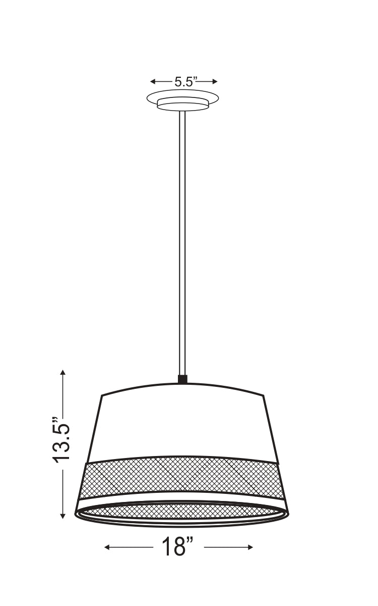 Maddox 1 Light Chandelier Matte Black