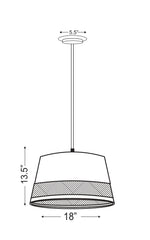 Maddox 1 Light Chandelier Matte Black