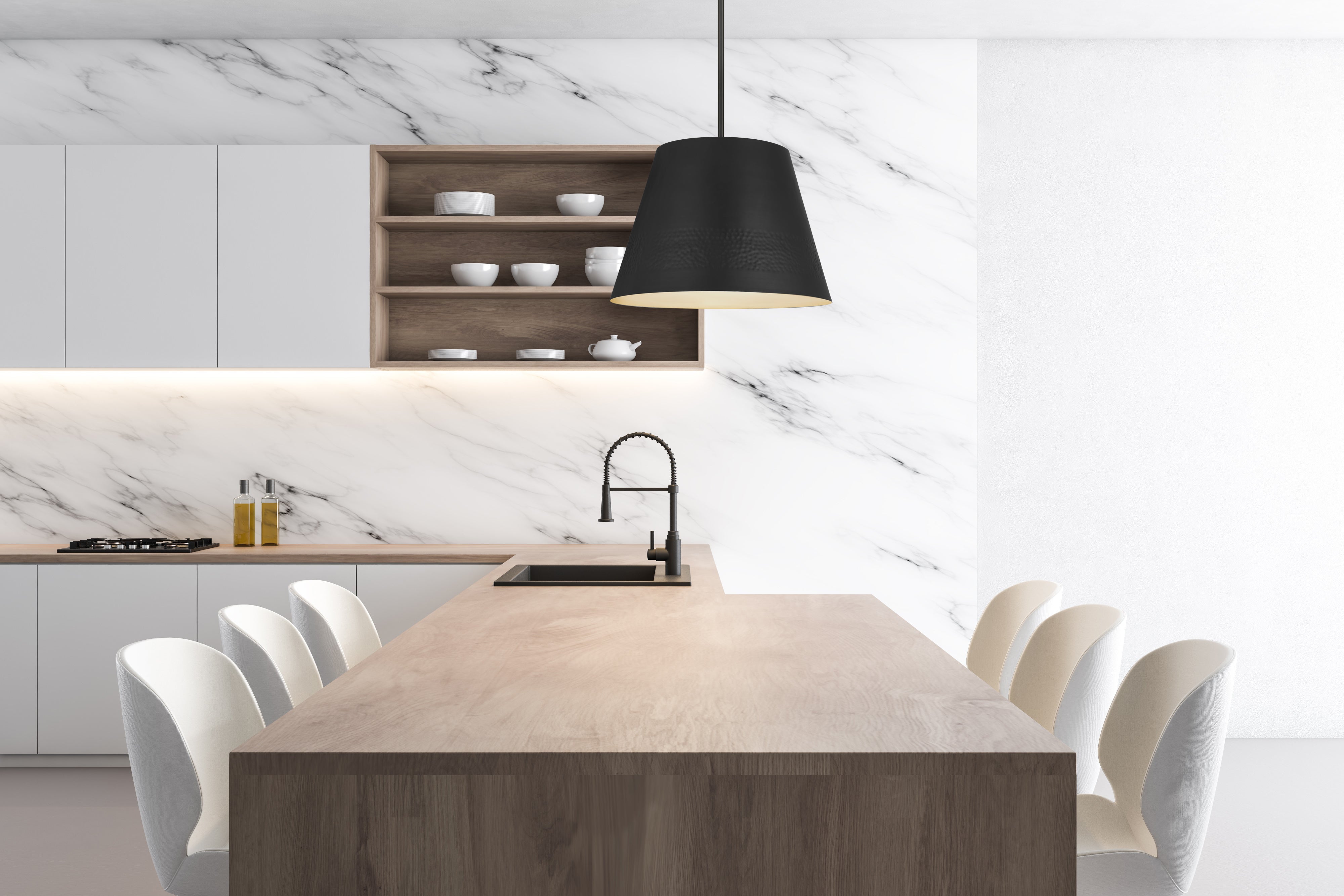 Maddox 1 Light Chandelier Matte Black