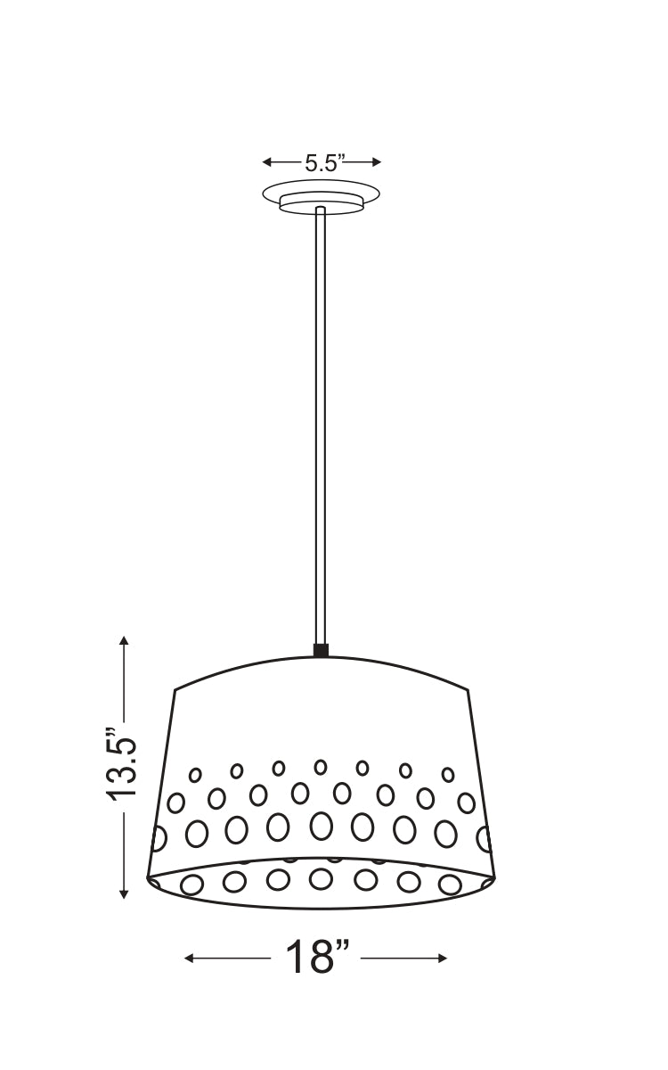 Katie 1 Light Chandelier Matte Black