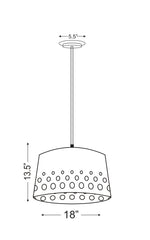 Katie 1 Light Chandelier Polished Nickel
