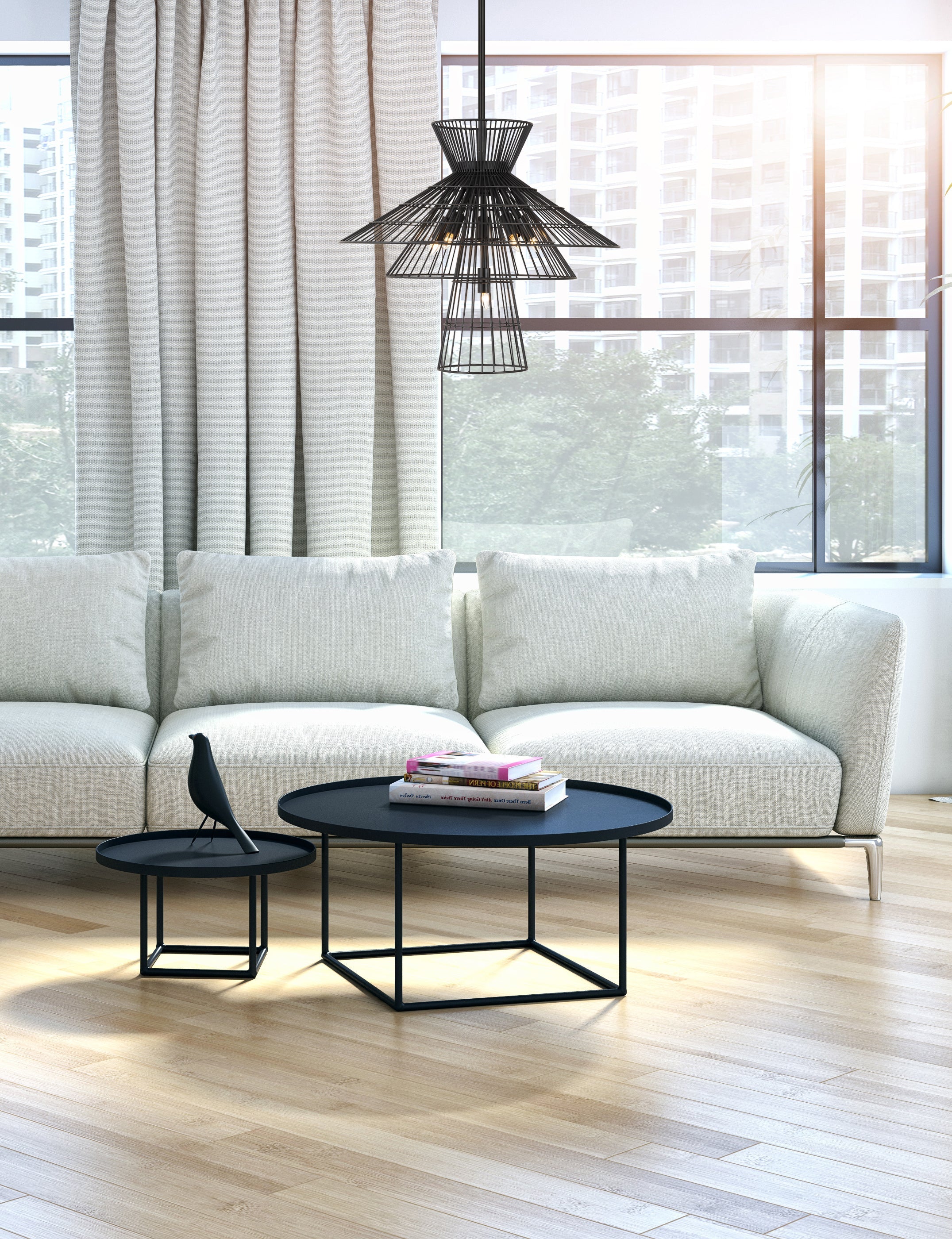 Alito 6 Light Chandelier Matte Black