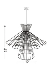 Alito 8 Light Chandelier Matte Black