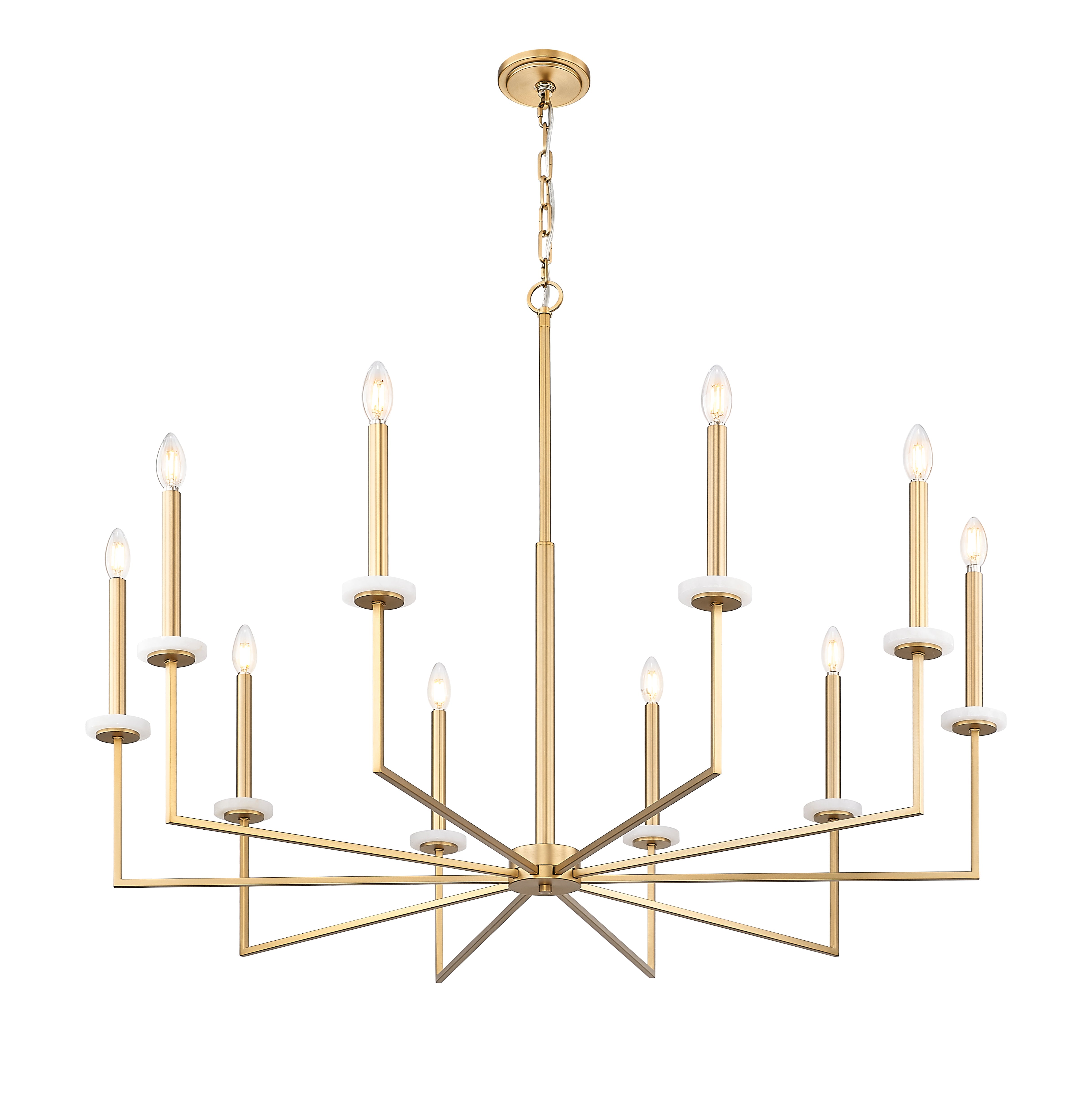 Gaultier 10 Light Chandelier Modern Gold