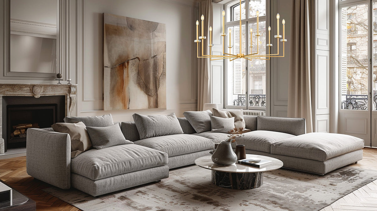 Gaultier 10 Light Chandelier Modern Gold
