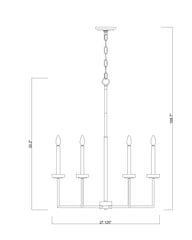 Gaultier 6 Light Chandelier Modern Gold