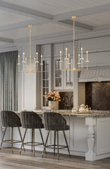 Gaultier 6 Light Chandelier Modern Gold
