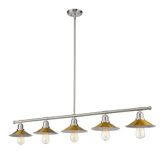 Casa 5 Light Linear Chandelier Brushed Nickel