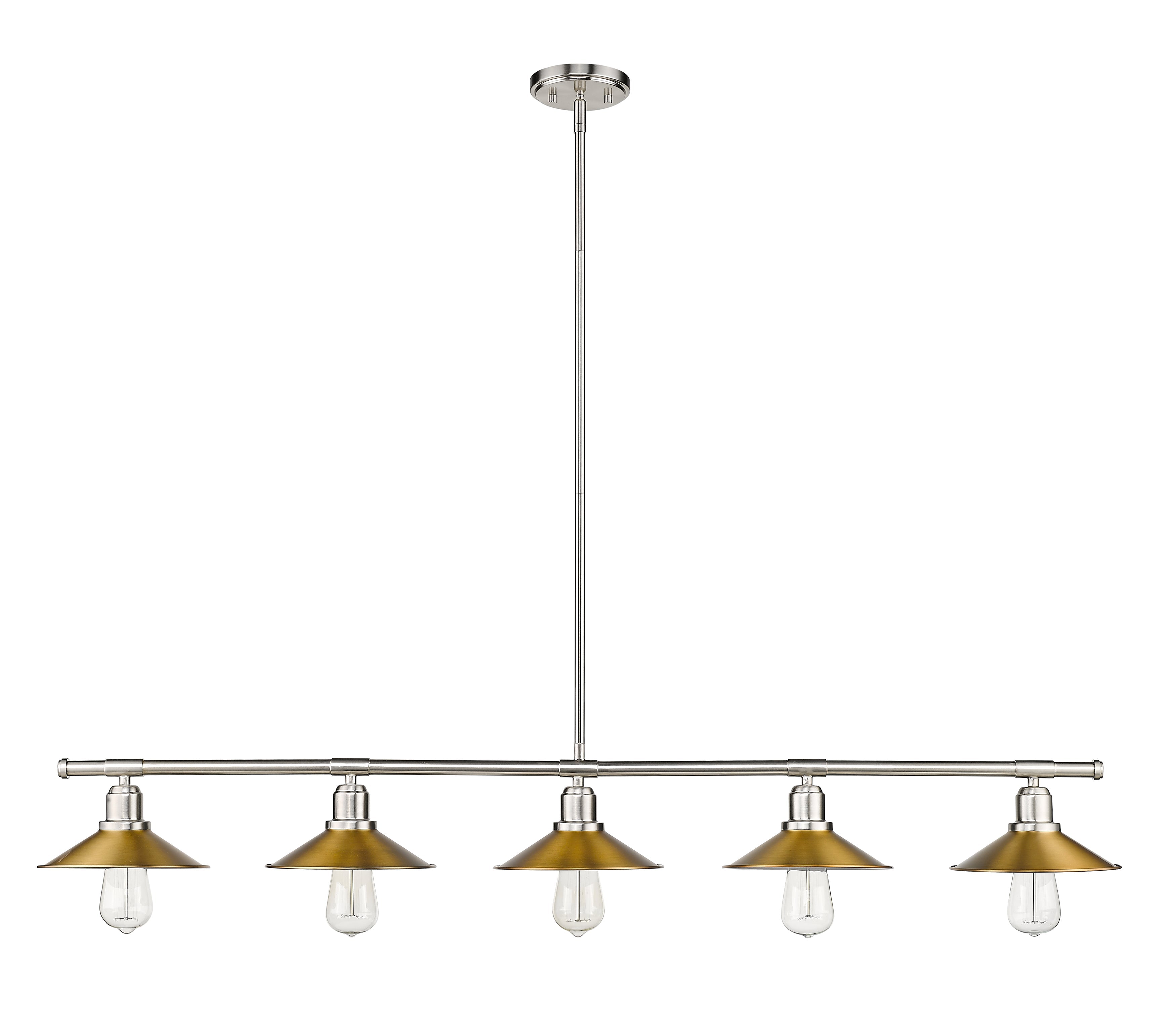 Casa 5 Light Linear Chandelier Brushed Nickel