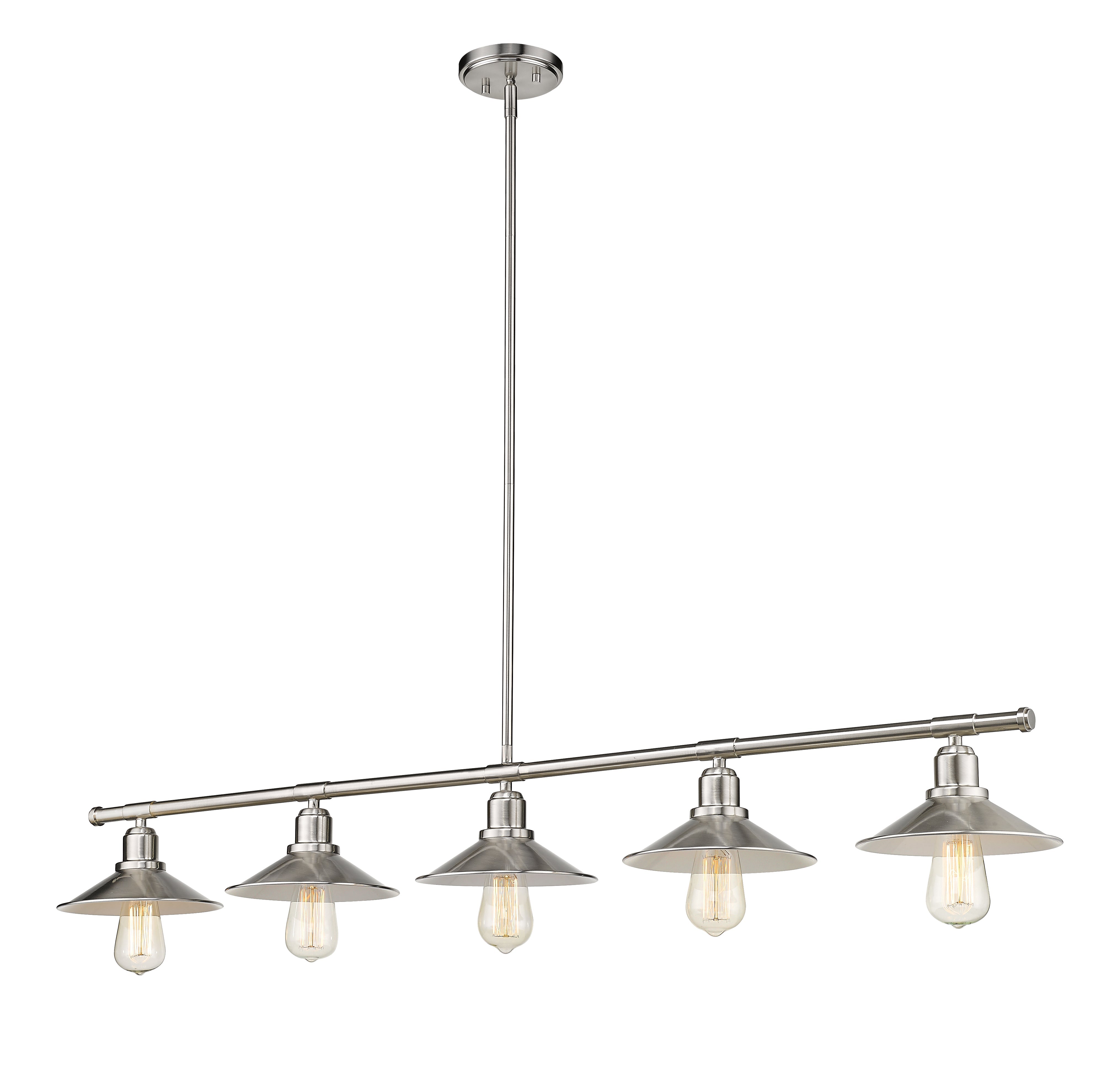 Casa 5 Light Linear Chandelier Brushed Nickel