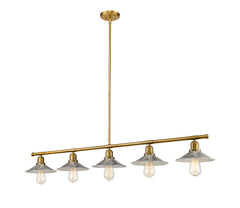 Casa 5 Light Linear Chandelier Foundry Brass