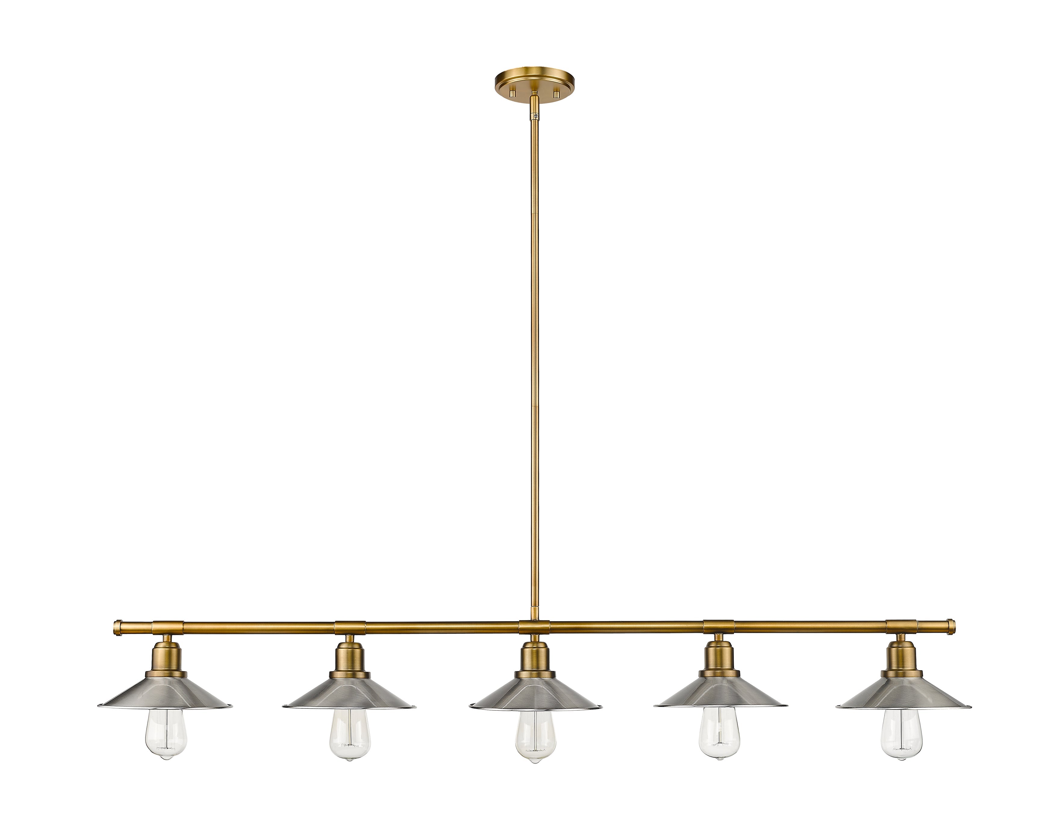 Casa 5 Light Linear Chandelier Foundry Brass