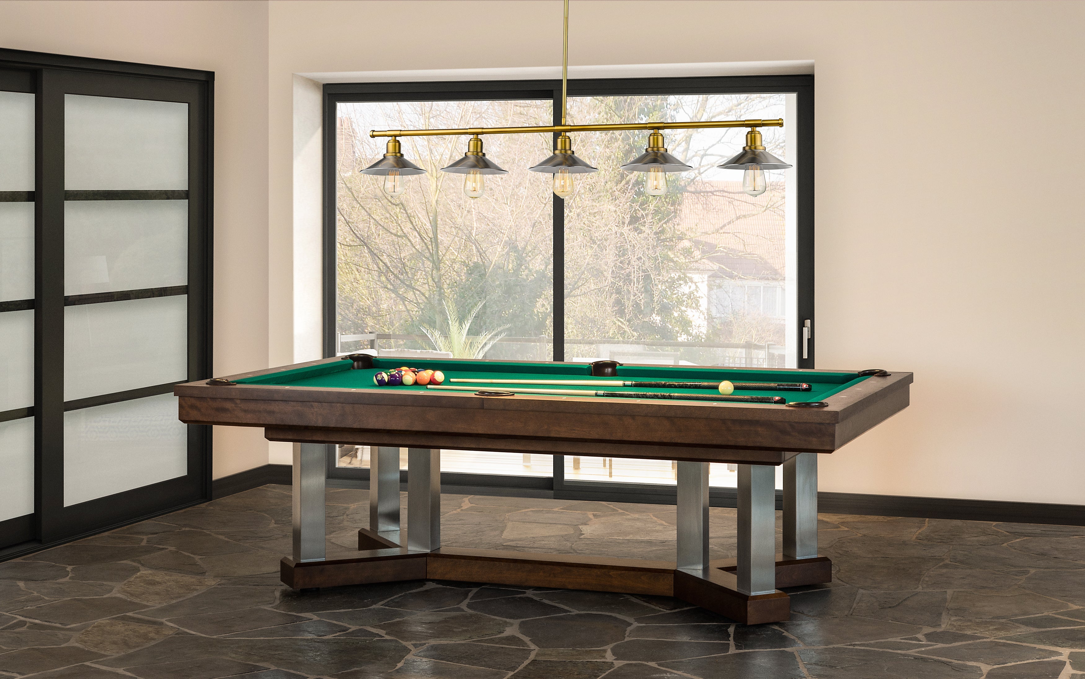 Casa 5 Light Linear Chandelier Foundry Brass