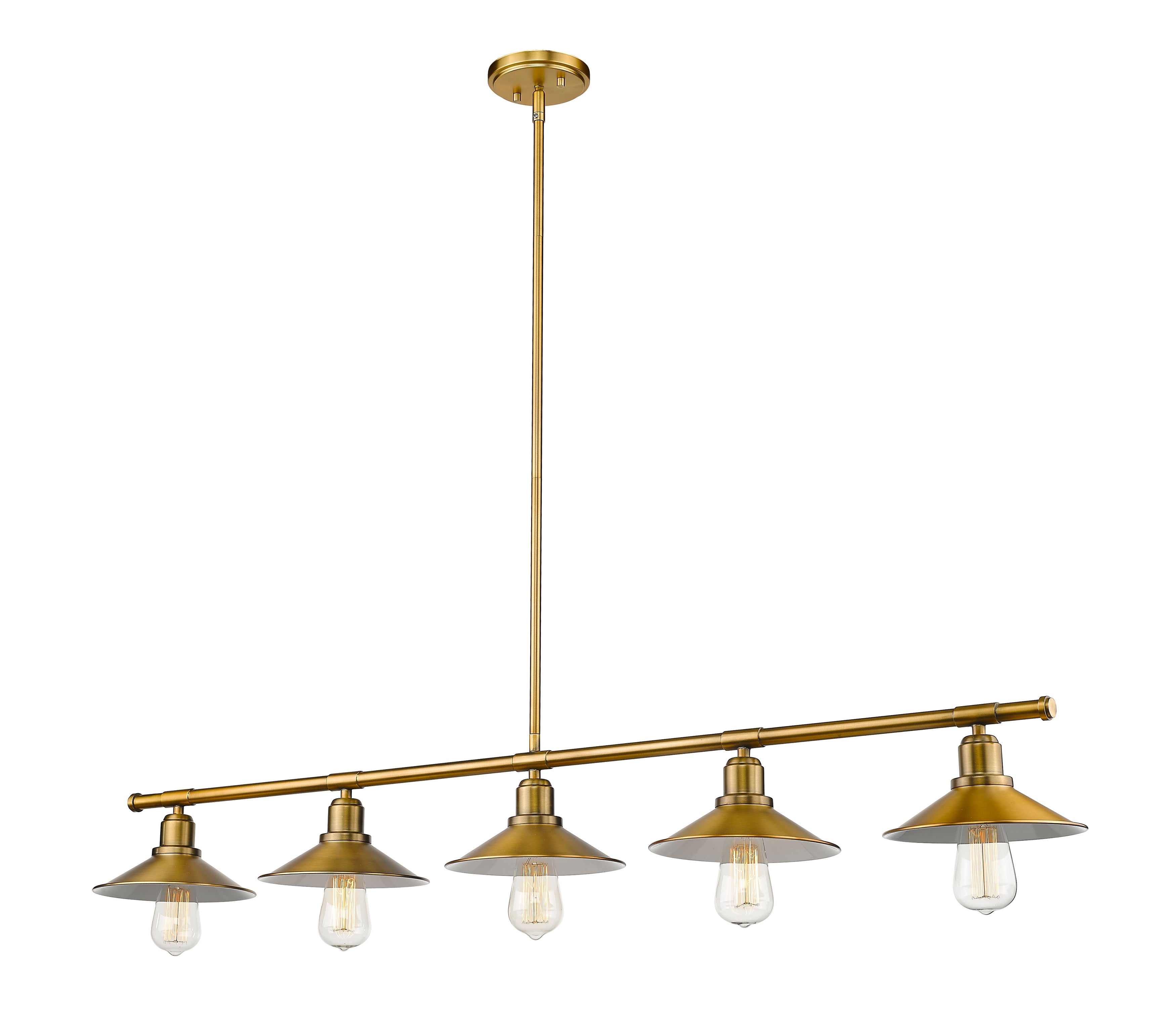 Casa 5 Light Linear Chandelier Foundry Brass