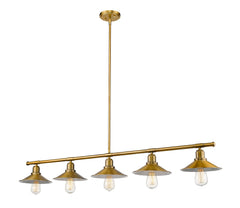 Casa 5 Light Linear Chandelier Foundry Brass