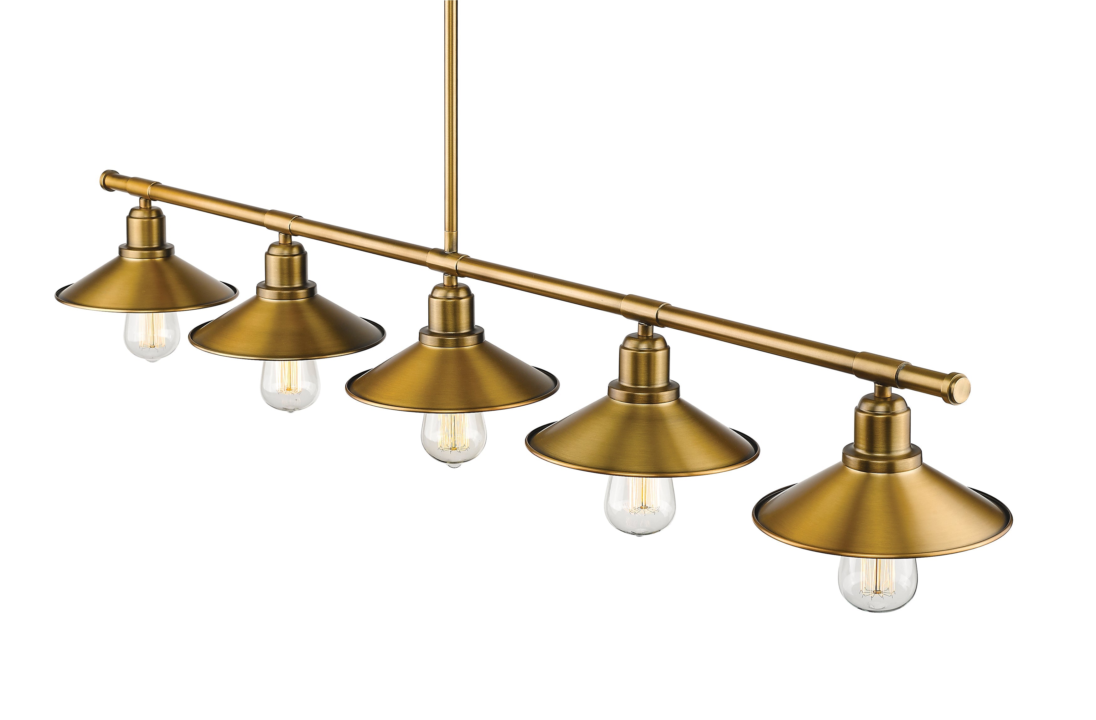 Casa 5 Light Linear Chandelier Foundry Brass