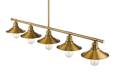 Casa 5 Light Linear Chandelier Foundry Brass