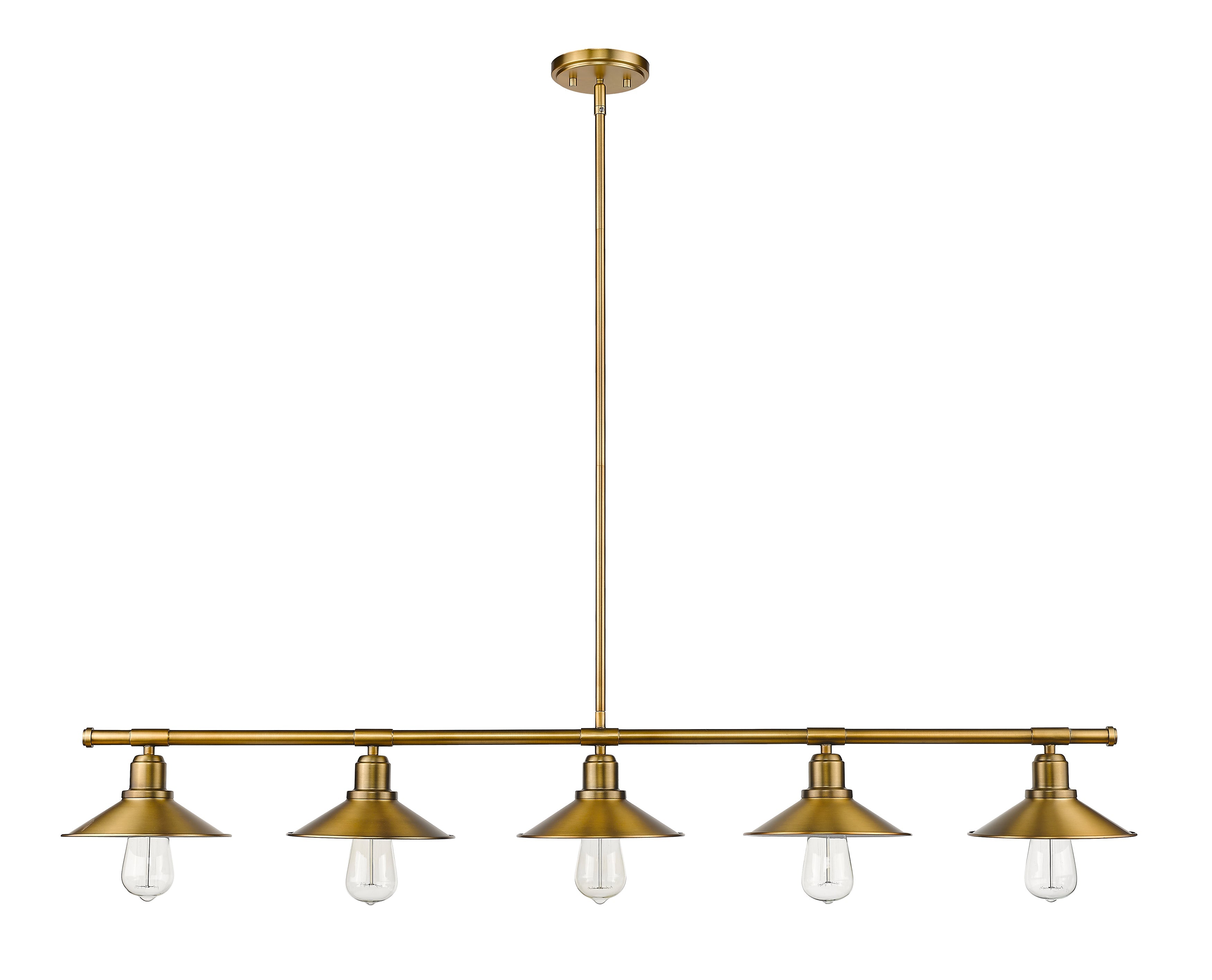Casa 5 Light Linear Chandelier Foundry Brass