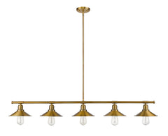 Casa 5 Light Linear Chandelier Foundry Brass