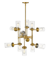 Calliope 12 Light Chandelier Foundry Brass