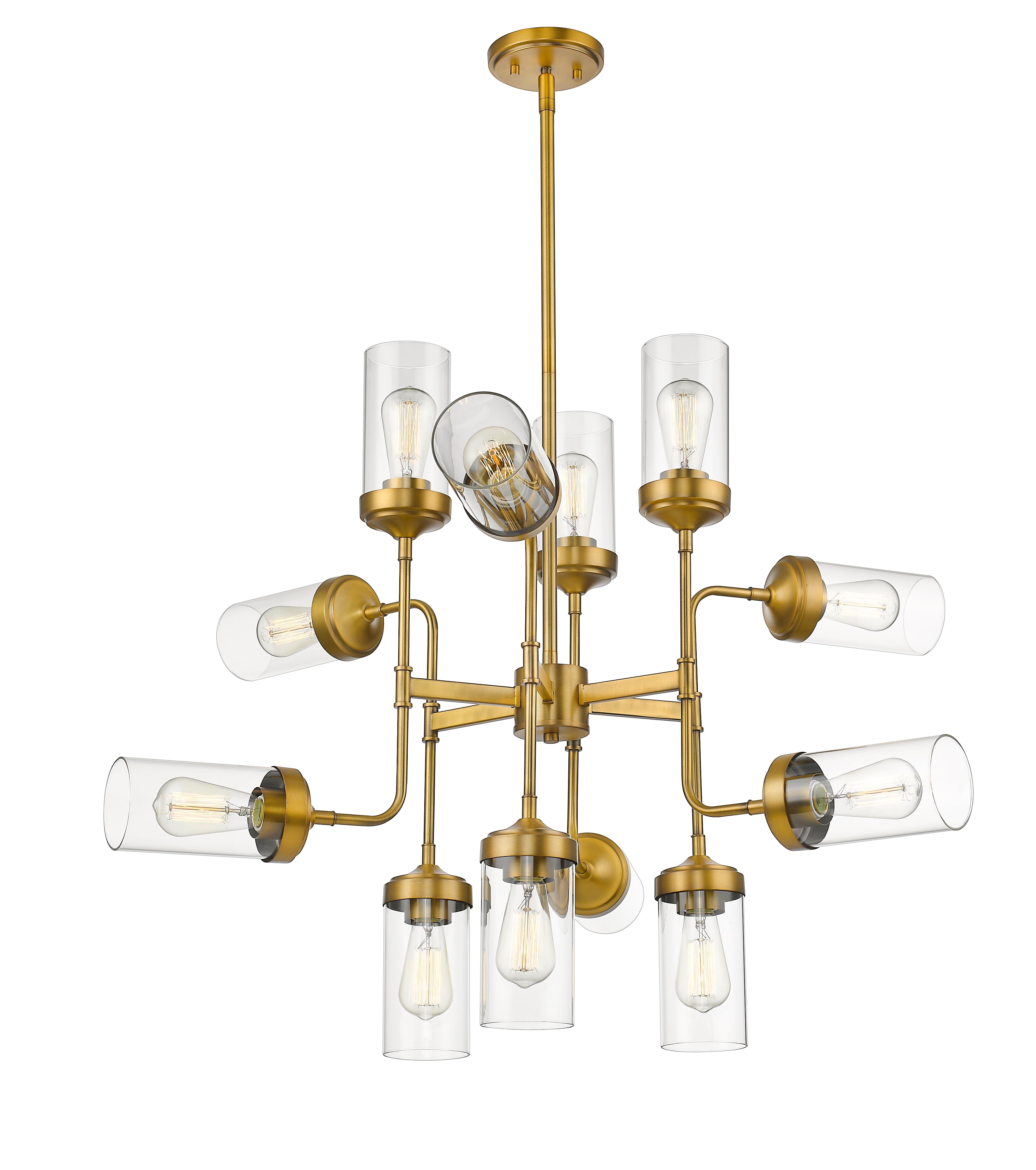 Calliope 12 Light Chandelier Foundry Brass