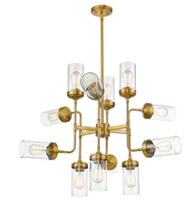 Calliope 12 Light Chandelier Foundry Brass