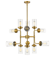 Calliope 12 Light Chandelier Foundry Brass