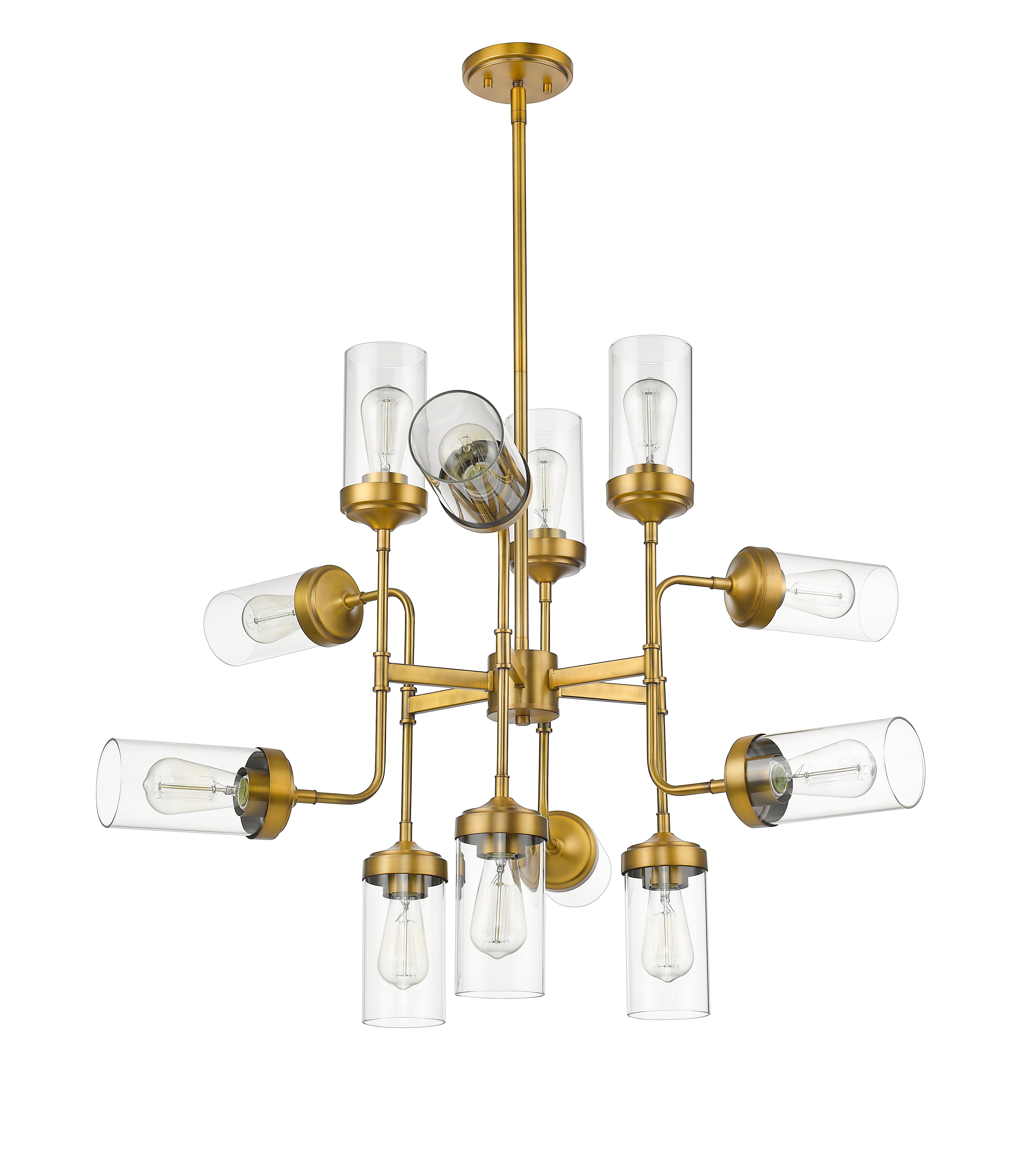 Calliope 12 Light Chandelier Foundry Brass