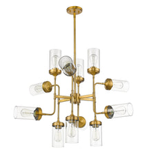 Calliope 12 Light Chandelier Foundry Brass